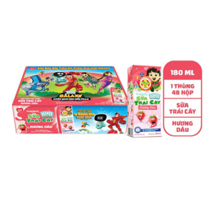 Thùng 48 hộp sữa chua uống hương kem dâu LiF Kun 180ml