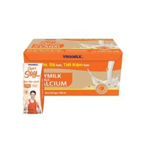 Thùng 48 hộp sữa đậu nành Vinamilk gấp đôi canxi 200ml