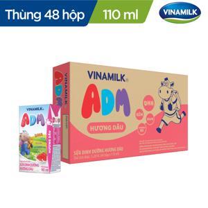 Thùng 48 hộp sữa dinh dưỡng hương dâu Vinamilk ADM Gold 110ml