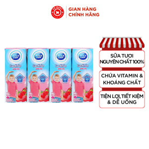 Thùng 48 hộp sữa tiệt trùng hương dâu Dutch Lady Cao Khoẻ 170ml