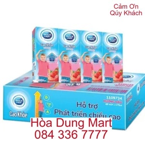 Thùng 48 hộp sữa tiệt trùng hương dâu Dutch Lady Cao Khoẻ 170ml