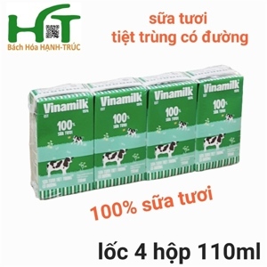 Thùng 48 hộp sữa tươi không đường Vinamilk 100% Sữa Tươi 180ml