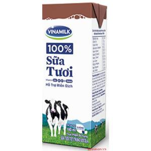 Thùng 48 hộp sữa tươi socola Vinamilk 100% Sữa Tươi 180ml