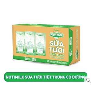 Thùng 48 hộp sữa tươi tiệt trùng ít đường Nutimilk Newzealand 110ml