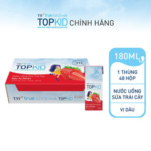 Thùng 48 hộp sữa tươi tiệt trùng hương dâu TH true MILK 180ml