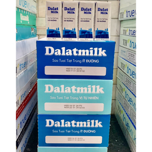 Thùng 48 hộp sữa tươi tiệt trùng có đường Dalat Milk 180ml