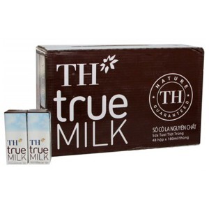 Thùng 48 hộp sữa tươi tiệt trùng socola TH true MILK 180ml