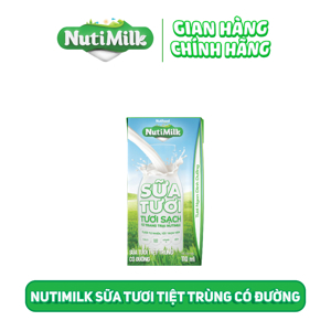 Thùng 48 hộp sữa tươi tiệt trùng ít đường Nutimilk Newzealand 110ml