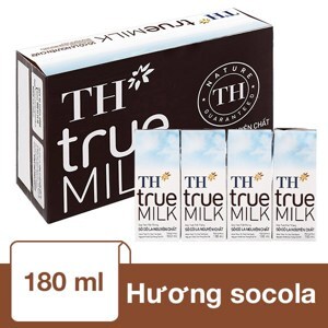 Thùng 48 hộp sữa tươi tiệt trùng socola TH true MILK 180ml