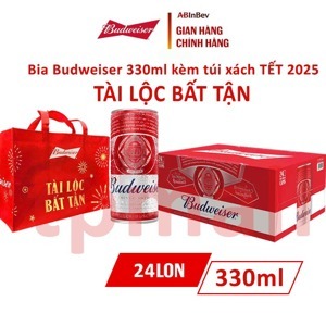 Thùng bia Budweiser 24 lon 330ml