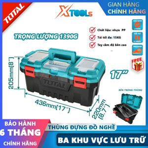 Thùng đựng đồ nghề khóa nhựa Total TPBX0171