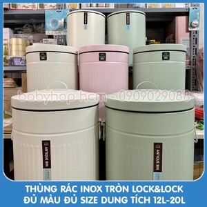 Thùng đựng rác vuông đạp chân Lock&lock BYP122 6L