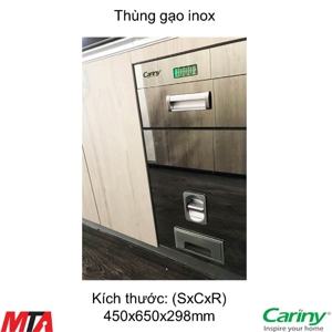 Thùng gạo mặt kính Cariny Galito TGK-305