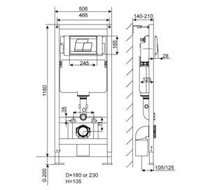 Thùng nước âm tường American Standard VP-G30041