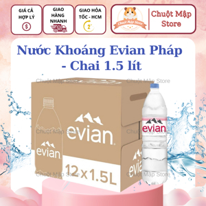 Thùng nước khoáng Evian 1.5L