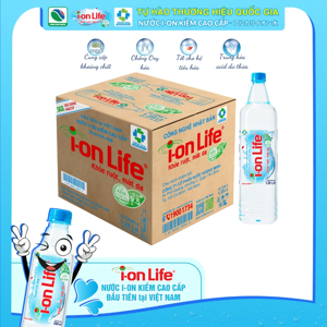 Thùng nước khoáng I-on Life - 1.25 lít, 12 chai