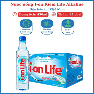 Thùng nước khoáng I-on Life - 450ml, 24 chai