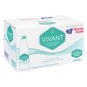 Thùng nước khoáng thiên nhiên Vivant - 500ml, 24 chai