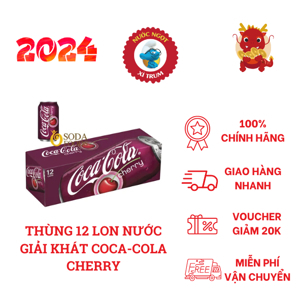 Thùng nước ngọt Coca Cola Cherry 12 lon