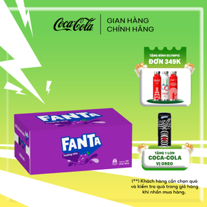 Thùng nước ngọt Fanta Nho 12 lon