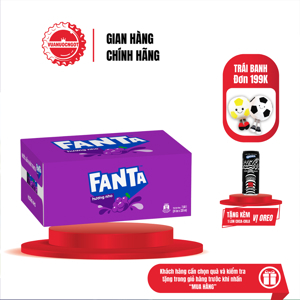 Thùng nước ngọt Fanta Nho 12 lon