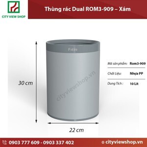 Thùng rác Fitis Dual kiểu Âu ROM3-909