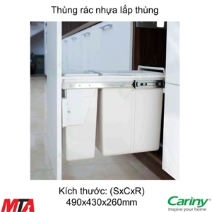 Thùng rác inox Cariny TR-21A