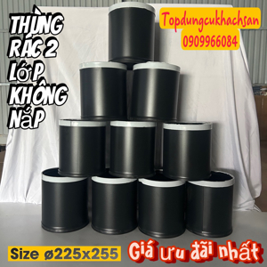 Thùng rác miệng inox tròn không nắp