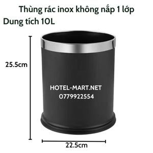 Thùng rác miệng inox tròn không nắp