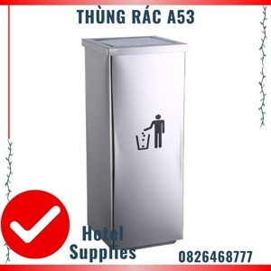 Thùng rác nắp lật vuông China A34-F