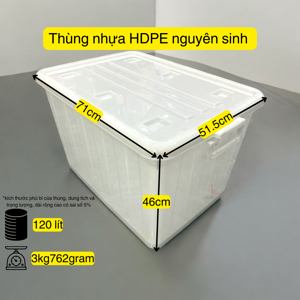 Thùng rác nhựa HDPE 120L