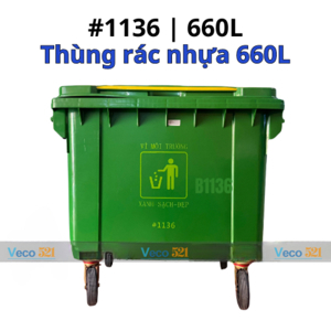 Thùng rác nhựa HDPE 660L