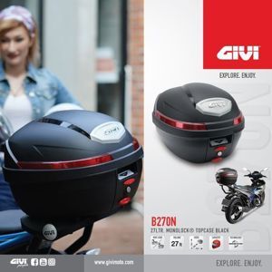 Thùng sau xe Monolock GIVI B270N dung tích 27L