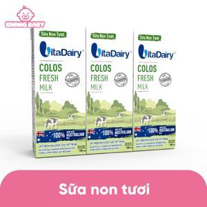 Thùng sữa non tươi VitaDairy Colos Fresh Milk 180ml (24 hộp)