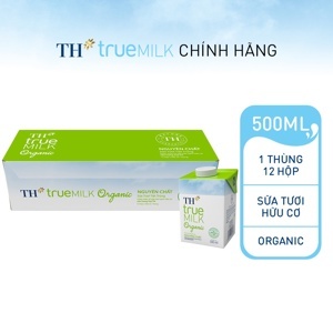 Thùng sữa tươi hữu cơ TH True Milk Organic (500ml x 12 hộp)