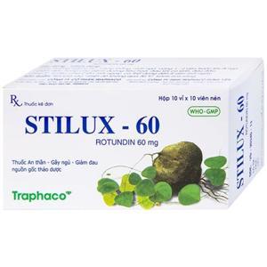 Thuốc an thần, gây ngủ, giảm đau Stilux-60 (10 vỉ x 10 viên/hộp)
