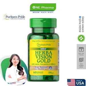 Thuốc bổ mắt Puritan's Pride Herbavision with Lutein and Bilberry -120 v