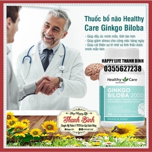 Thuốc bổ não Healthy Care Ginkgo Biloba hàm lượng 2000mg