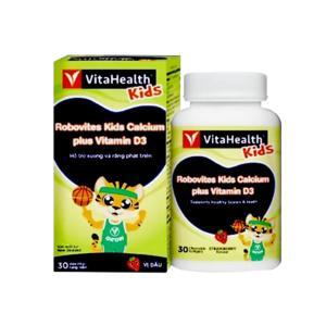 Thuốc bổ sung canxi và vitamin D3 cho trẻ Vitahealth robovites kids calcium plus vitamind3