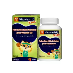 Thuốc bổ sung canxi và vitamin D3 cho trẻ Vitahealth robovites kids calcium plus vitamind3