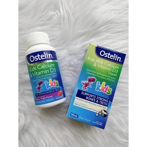 Thuốc bổ sung canxi và vitamin D3 cho trẻ dạng lỏng Ostelin Kids Milk Calcium & Vitamin D3 Liquid 90ml