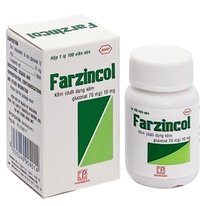 Thuốc bổ sung kẽm Farzincol 10mg Lọ 100 viên
