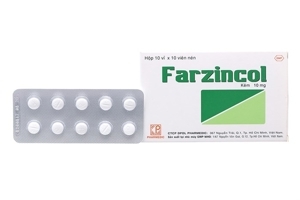 Thuốc bổ sung kẽm Farzincol 10mg Lọ 100 viên