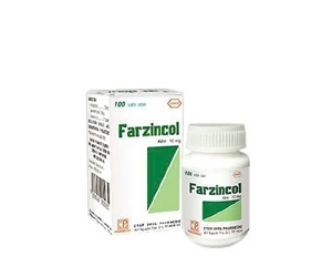 Thuốc bổ sung kẽm Farzincol 10mg Lọ 100 viên