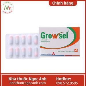 Thuốc bổ sung vitamin C và kẽm Growsel
