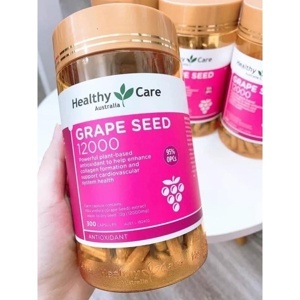 Thuốc bổ tim mạch Healthy Care Grape seed Extract 12000 mg tinh chất hạt nho 300 viên