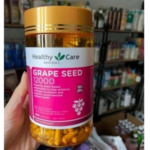 Thuốc bổ tim mạch Healthy Care Grape seed Extract 12000 mg tinh chất hạt nho 300 viên