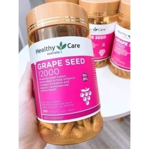 Thuốc bổ tim mạch Healthy Care Grape seed Extract 12000 mg tinh chất hạt nho 300 viên