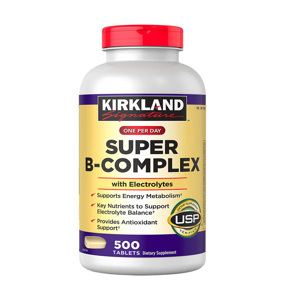 Thuốc bổ Vitamin tổng hợp Kirkland Signature One Per Day Super B-Complex with Electrolytes - 500 viên