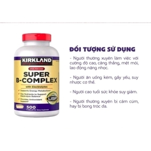 Thuốc bổ Vitamin tổng hợp Kirkland Signature One Per Day Super B-Complex with Electrolytes - 500 viên